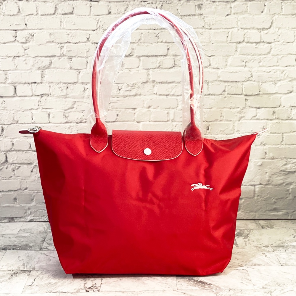 Longchamp Red Nylon Tote Bag